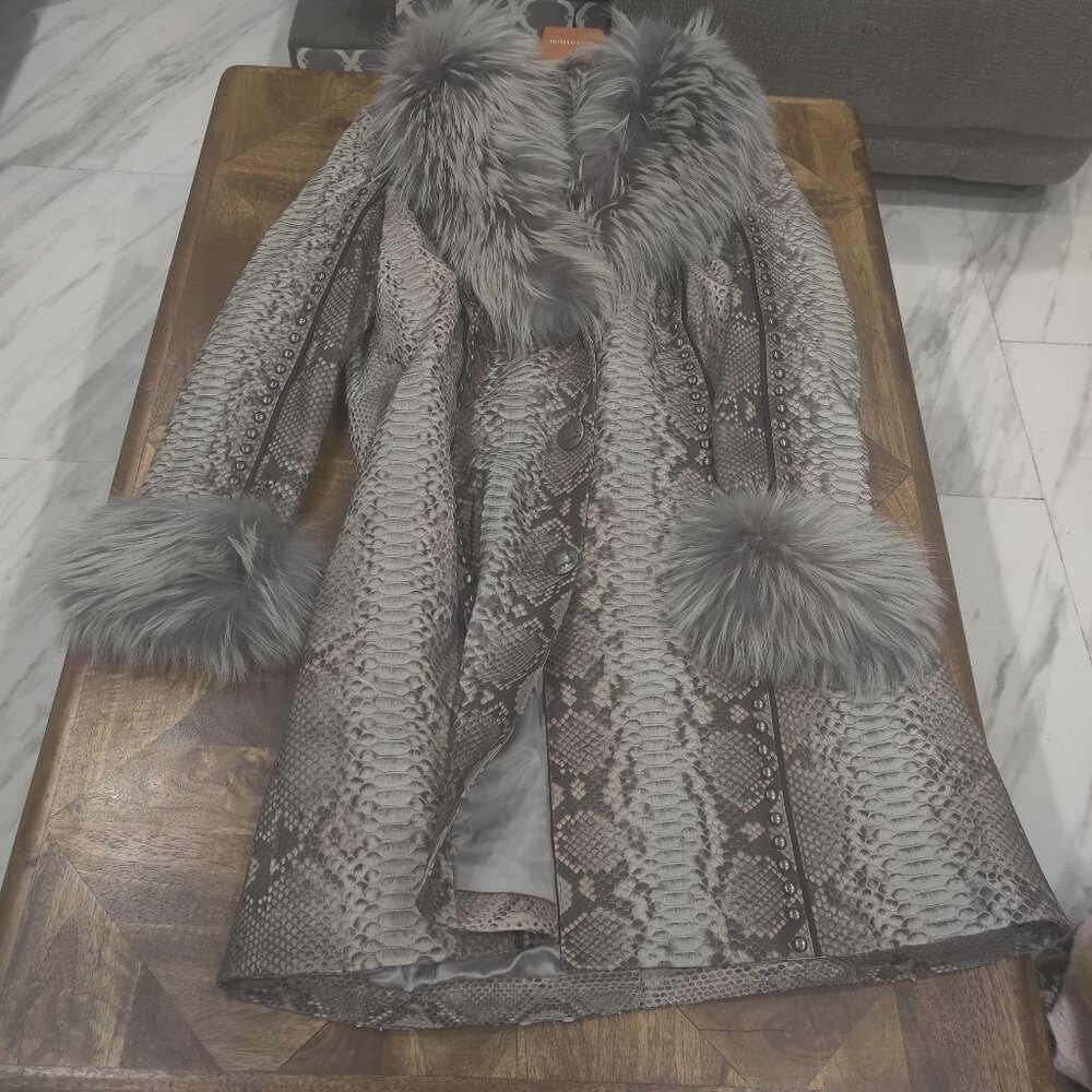 Double D Ranch python and fur jacket size 1x New  $3500.00